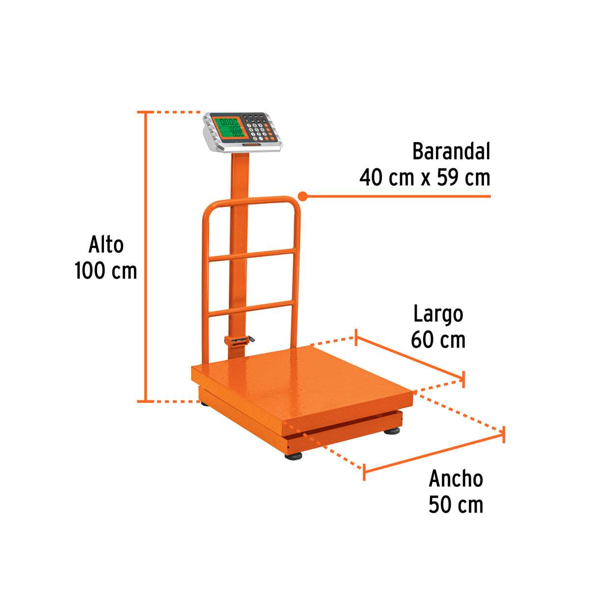 BALANZA PLEGABLE DE PLATAFORMA 500KG BAS-501PLA TRUPER