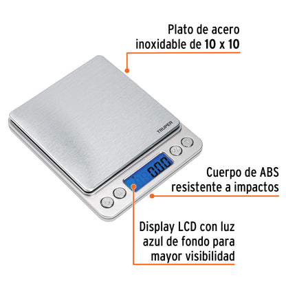 BALANZA DIGITAL DE BOLSILLO 500G TRUPER