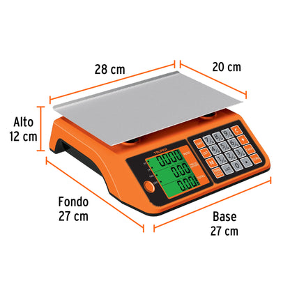 BALANZA ELECTRONICA MULTIFUNCION 20KG TRUPER