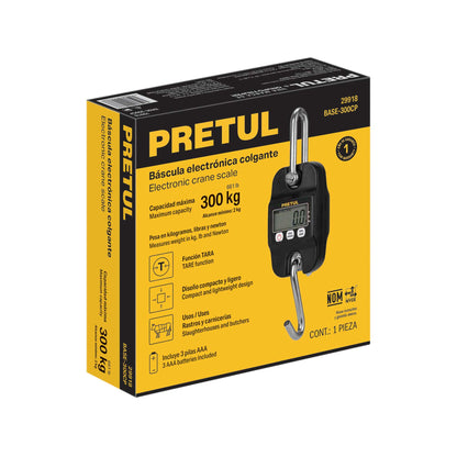 BALANZA COLGANTE ELECTRONICA PRETUL CAP 660LBS BASE-300CP