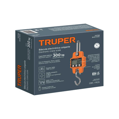 BALANZA COLGANTE ELECTRONICA TRUPER CAP 660LBS BASE-300C