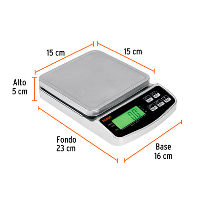 BALANZA DIGITAL DE PRECISION 3KG TRUPER