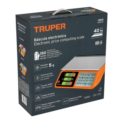 BALANZA ELECTRONICA MULTIFUNCION 40KG TRUPER