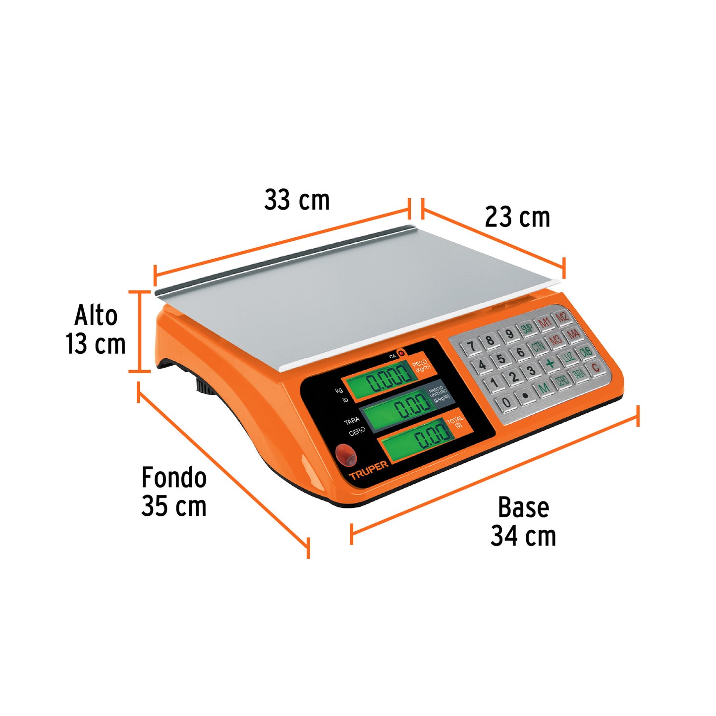 BALANZA ELECTRONICA MULTIFUNCION 40KG TRUPER