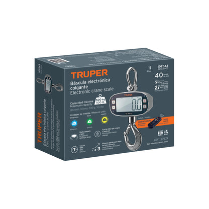 BALANZA COLGANTE ELECTRONICA TRUPER CAP 1100L BASE-500C