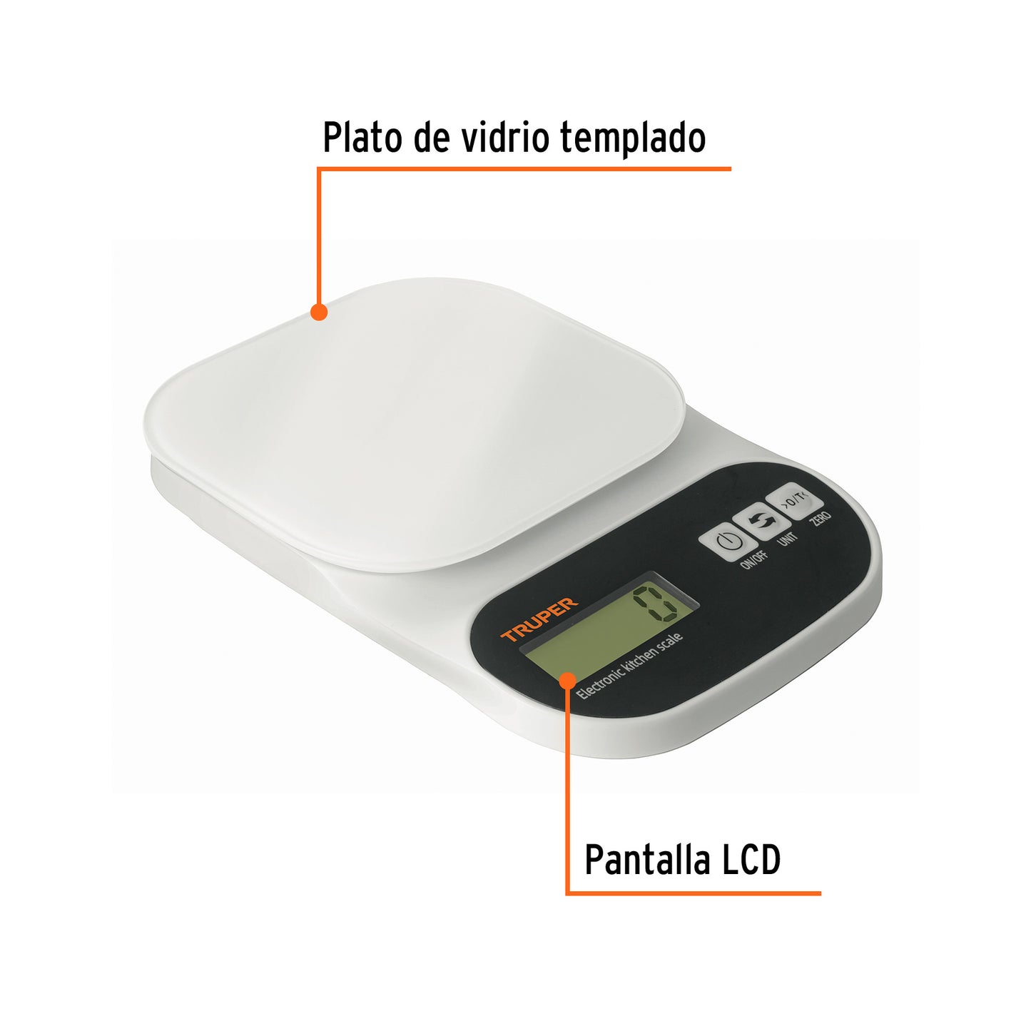 BALANZA DIGITAL PARA COCINA 5KG TRUPER