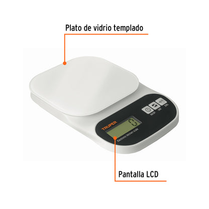 BALANZA DIGITAL PARA COCINA 5KG TRUPER