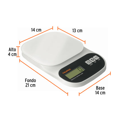 BALANZA DIGITAL PARA COCINA 5KG TRUPER