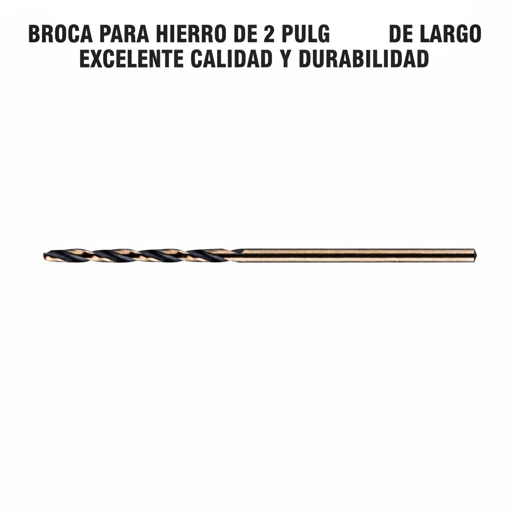BROCA PARA HIERRO DE 2 PULGADAS DE LARGO EXCELENTE CALIDAD Y DURABILIDAD