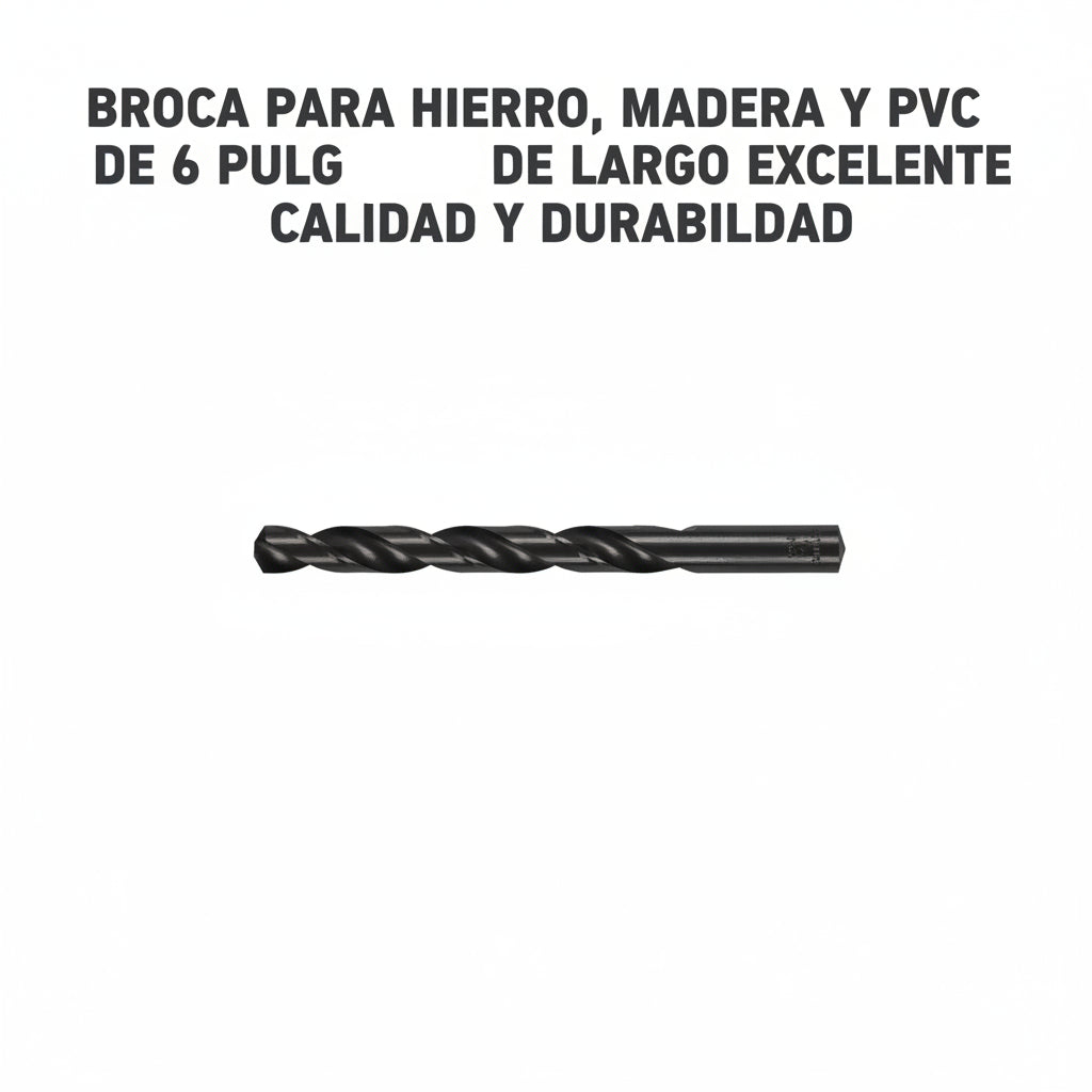 BROCA PARA HIERRO-MADERA-PVC DE 6 PULGADAS DE LARGO TRUPER
