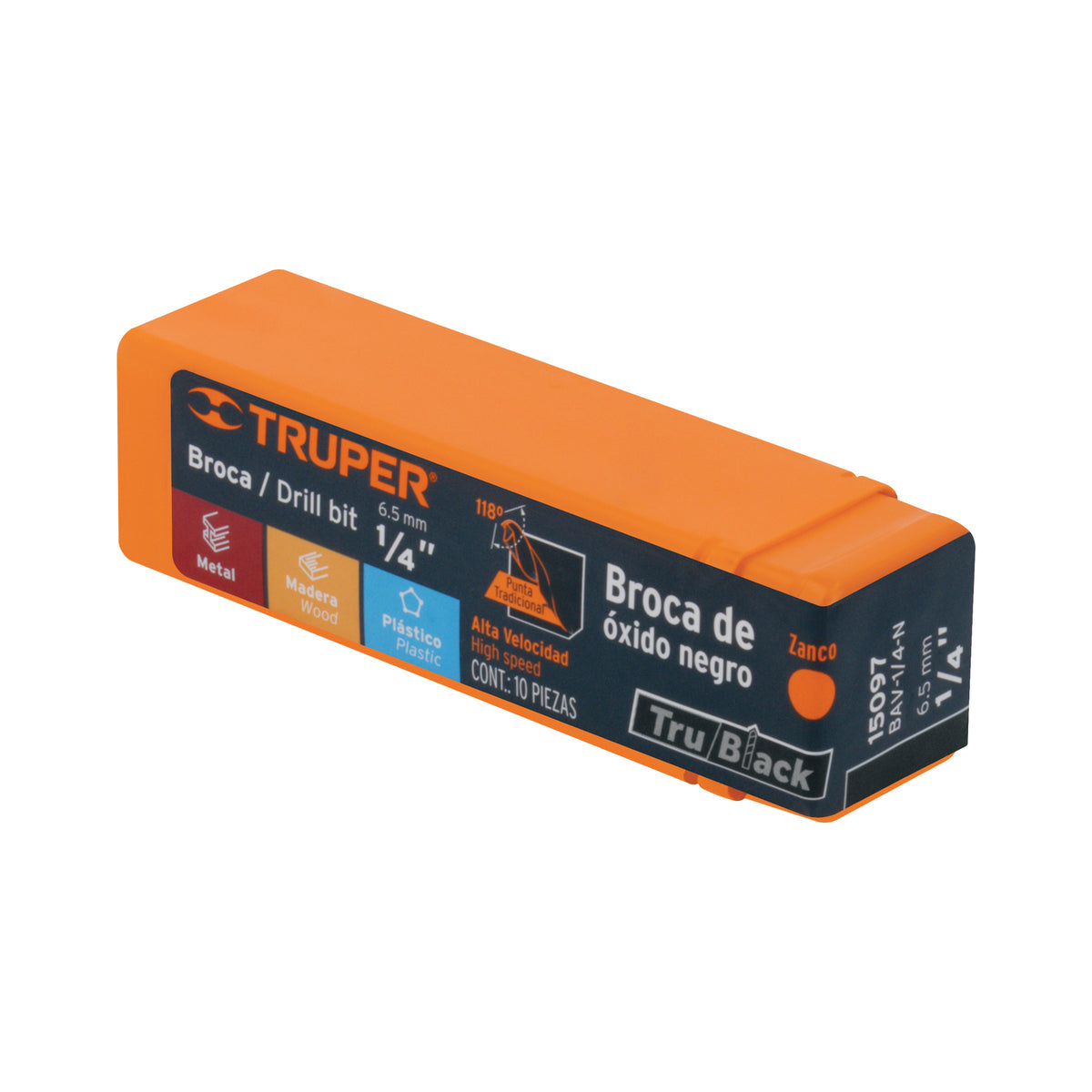BROCA PARA HIERRO-MADERA-PVC DE 4 PULGADAS DE LARGO TRUPER