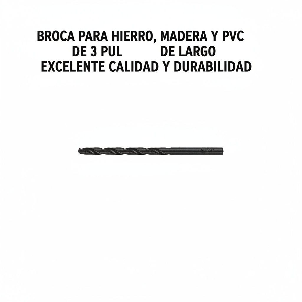BROCA PARA HIERRO-MADERA-PVC DE 3 PULGADAS DE LARGO TRUPER