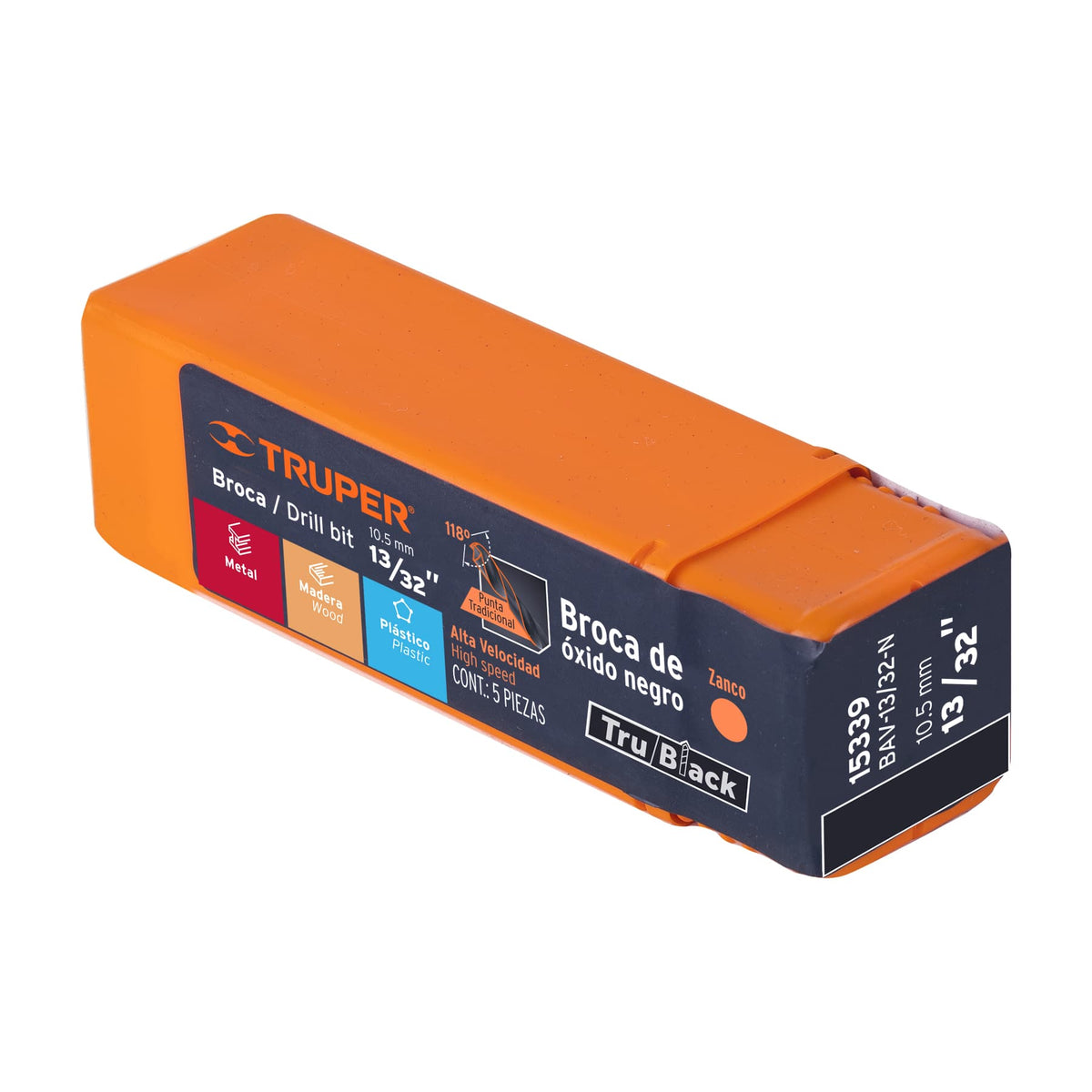 BROCA PARA HIERRO-MADERA-PVC DE 5 PULGADAS DE LARGO TRUPER