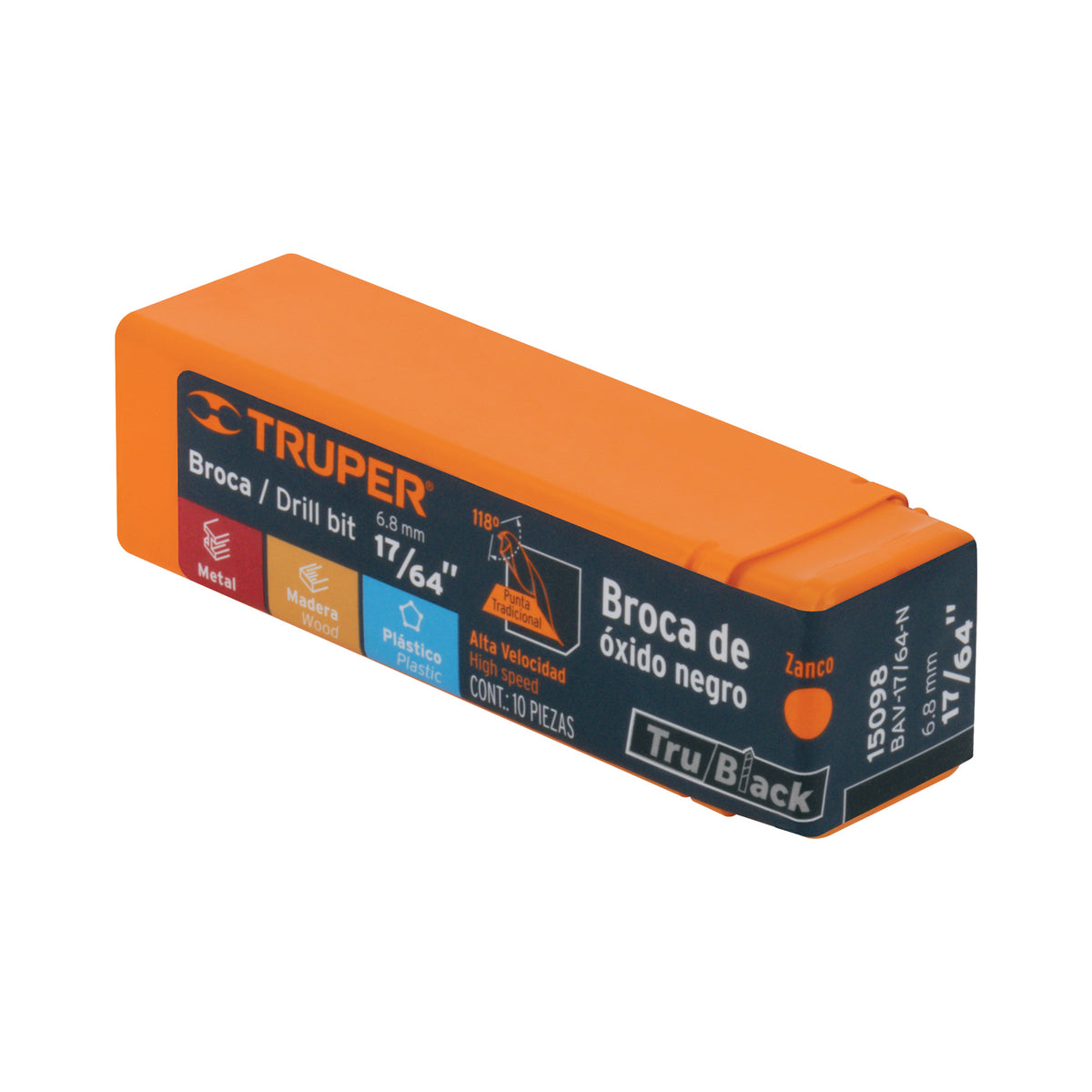 BROCA PARA HIERRO-MADERA-PVC DE 4 PULGADAS DE LARGO TRUPER
