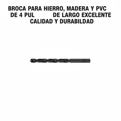 BROCA PARA HIERRO-MADERA-PVC DE 4 PULGADAS DE LARGO TRUPER