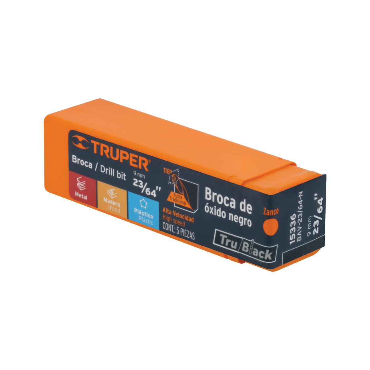 BROCA PARA HIERRO-MADERA-PVC DE 5 PULGADAS DE LARGO TRUPER
