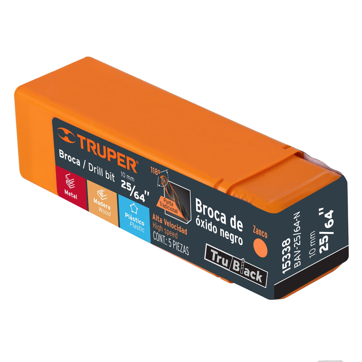 BROCA PARA HIERRO-MADERA-PVC DE 5 PULGADAS DE LARGO TRUPER