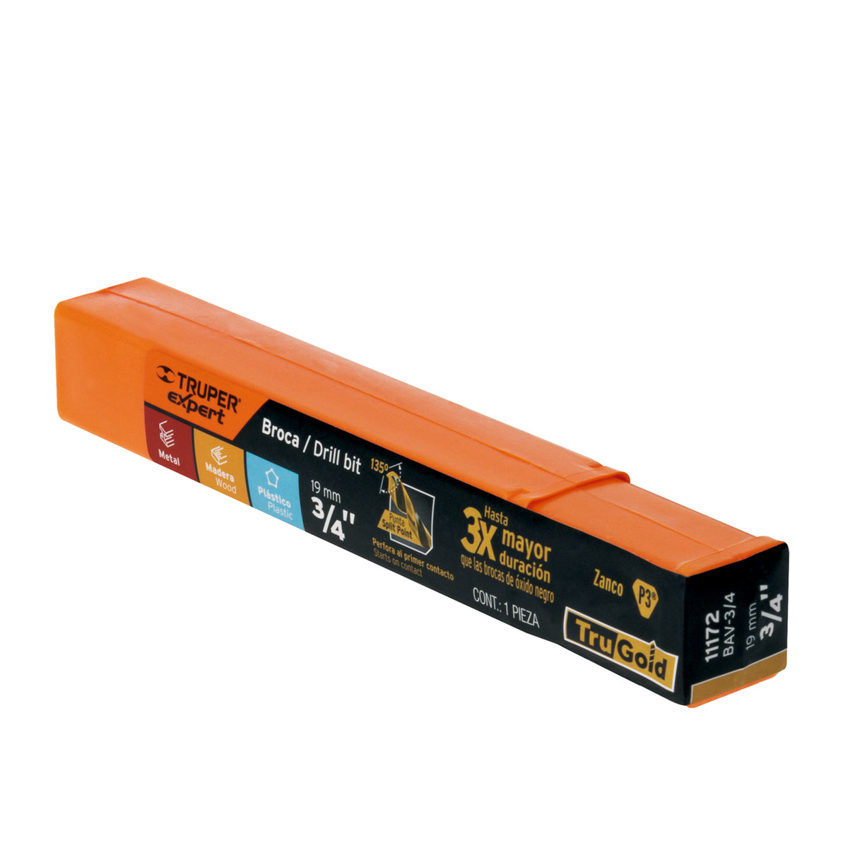 BROCA PARA HIERRO 5-1/2 BAV-3/4 TRUPER CON ZANCO