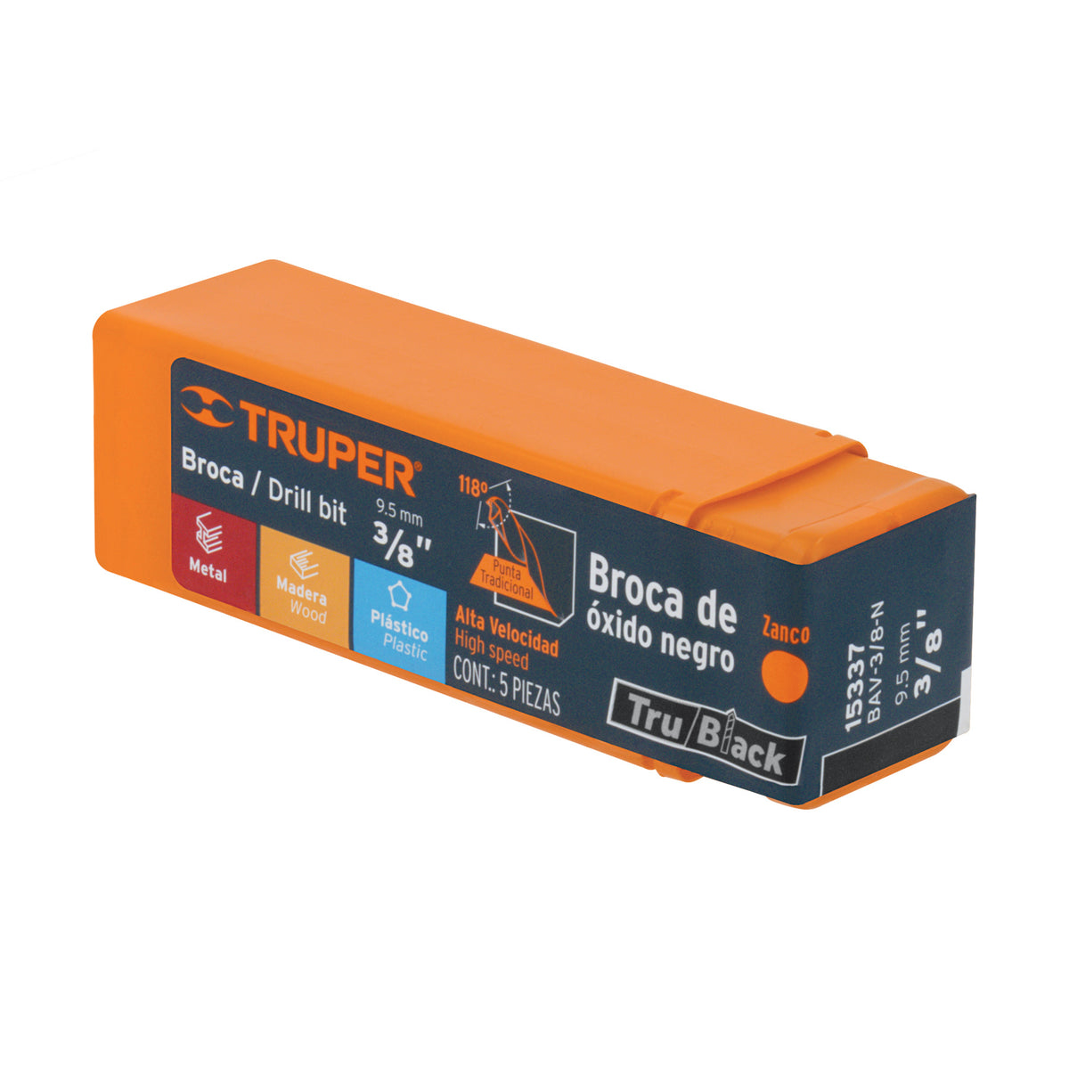 BROCA PARA HIERRO-MADERA-PVC DE 5 PULGADAS DE LARGO TRUPER