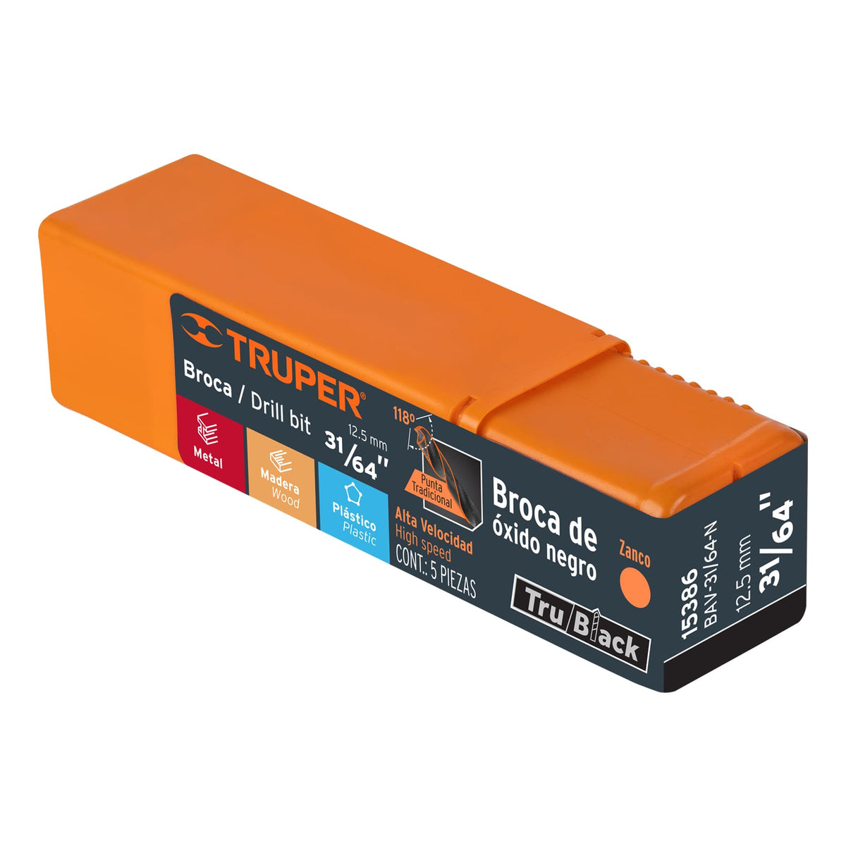 BROCA PARA HIERRO-MADERA-PVC DE 6 PULGADAS DE LARGO TRUPER