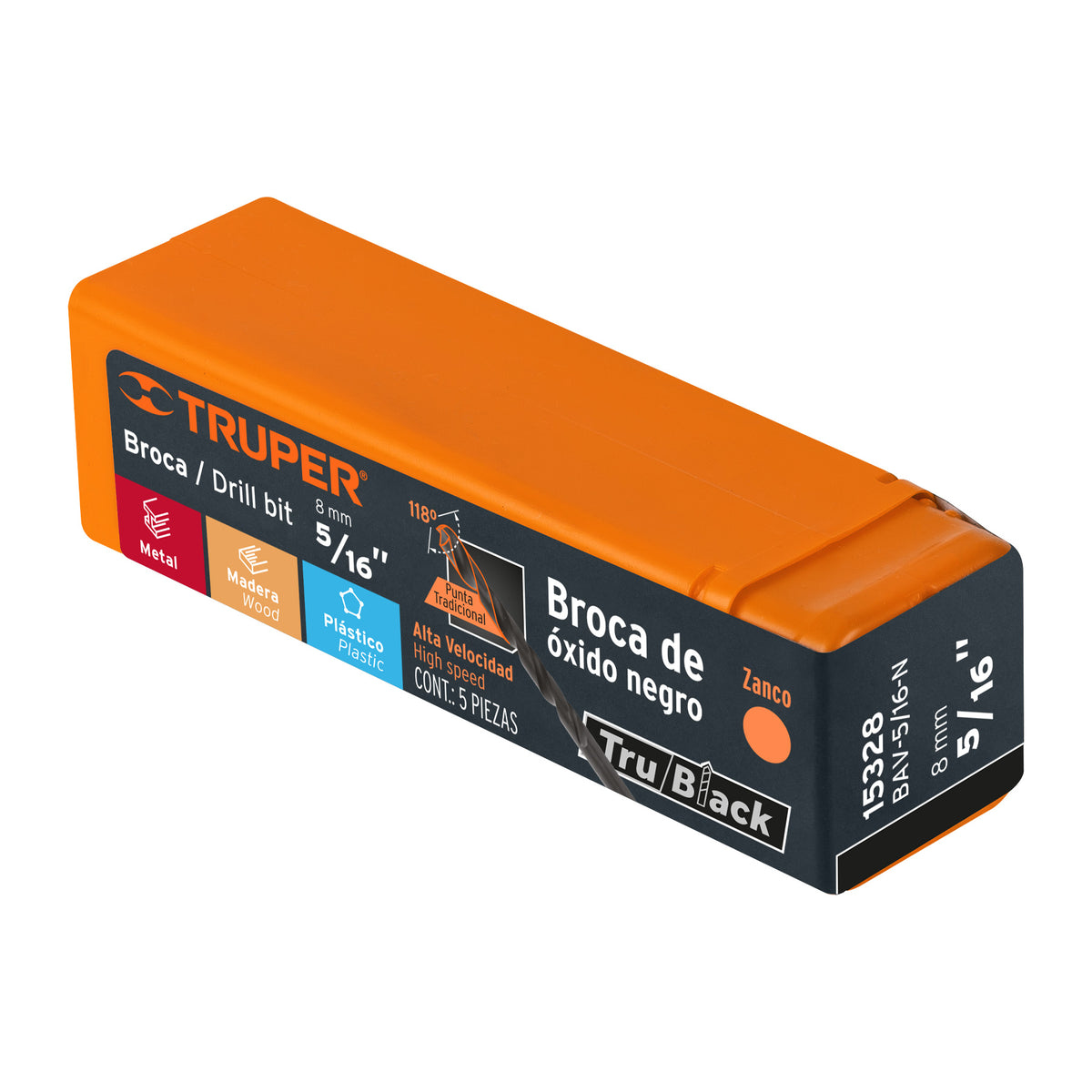 BROCA PARA HIERRO-MADERA-PVC DE 5 PULGADAS DE LARGO TRUPER