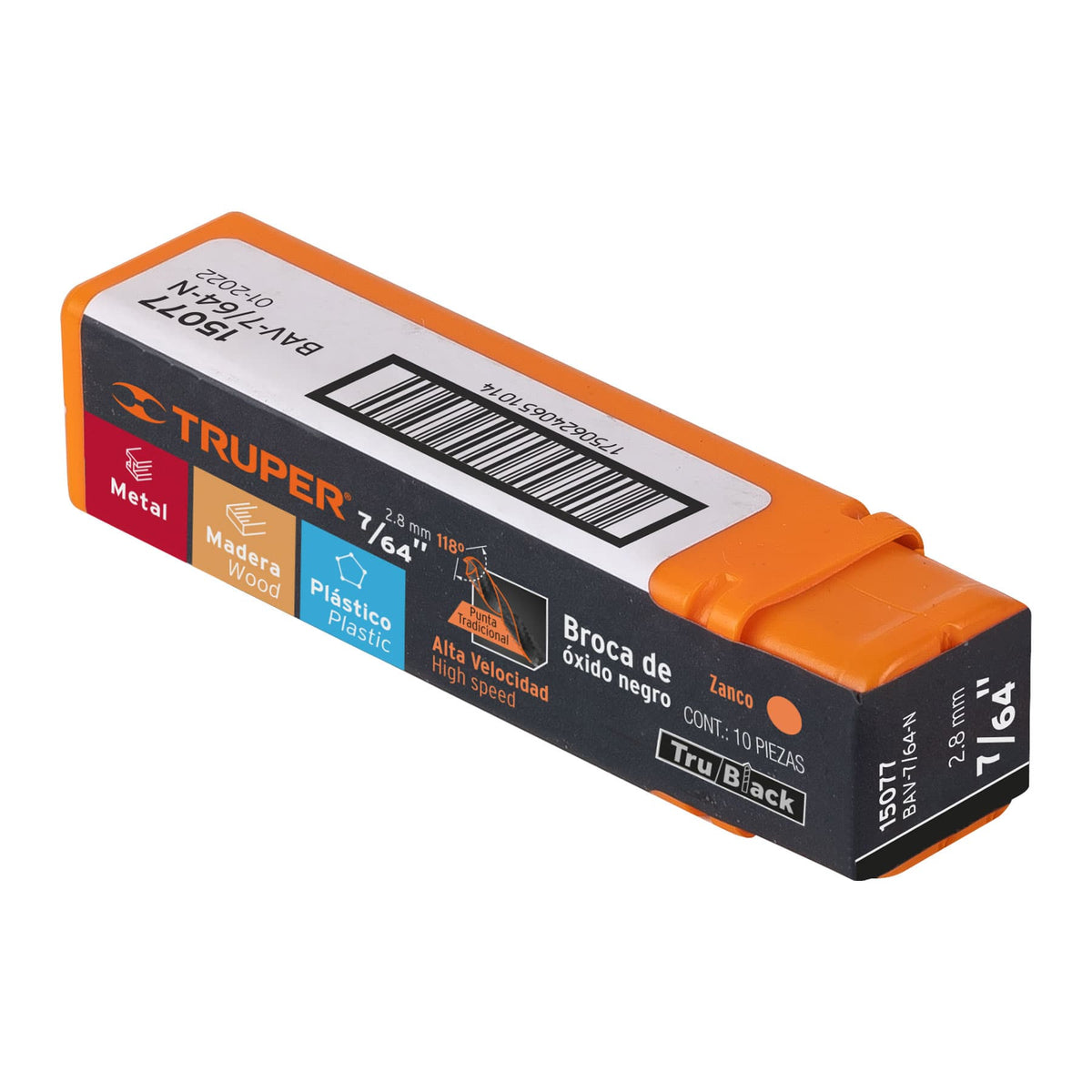 BROCA PARA HIERRO-MADERA-PVC DE 3 PULGADAS DE LARGO TRUPER