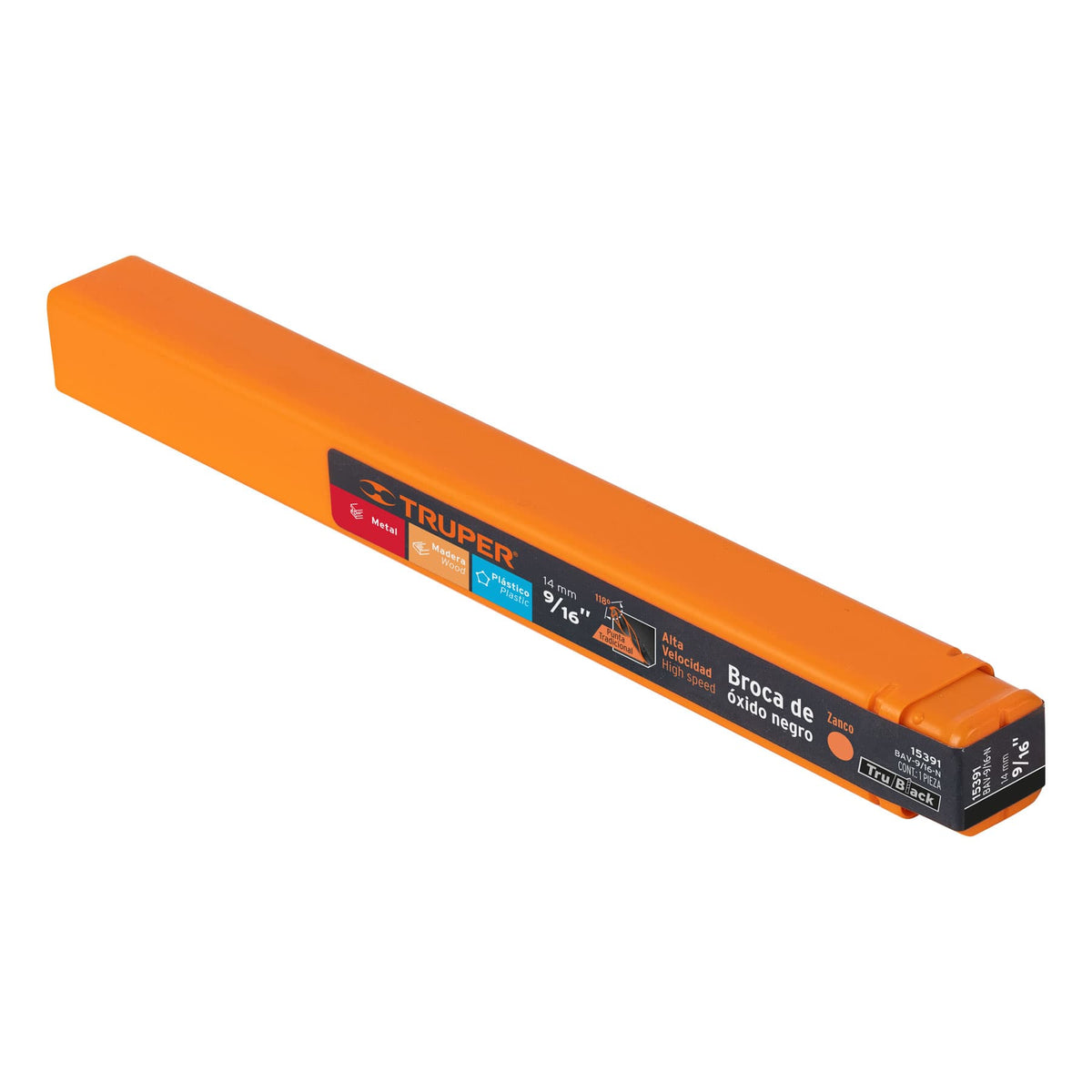 BROCA PARA HIERRO-MADERA-PVC 9/16 TRUPER