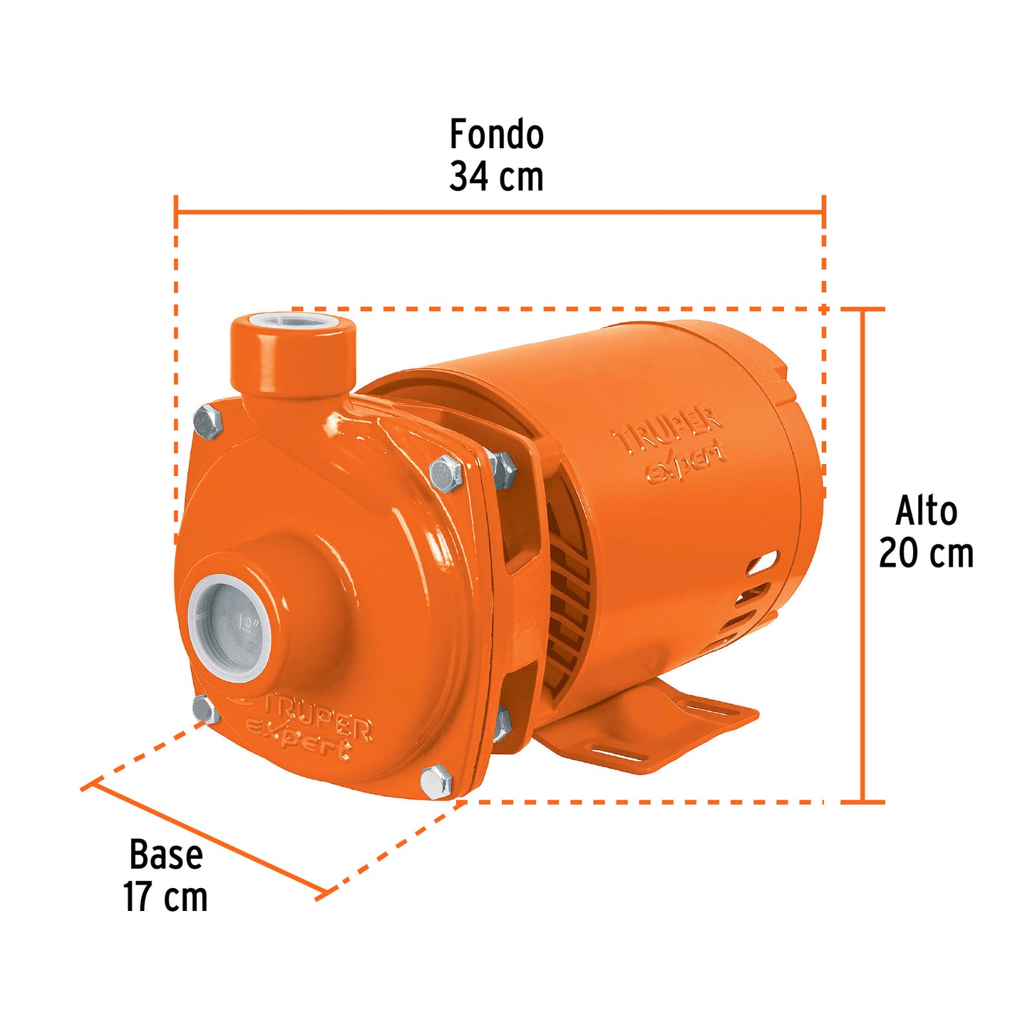 BOMBA PARA AGUA 1/2-HP 115V/230V TRUPER EXPERT CENTRIFUGA TIPO AMERICANO BOAC-1/2AX