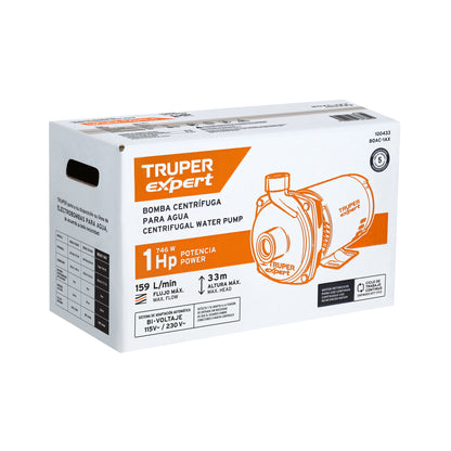 BOMBA PARA AGUA 1-HP 115V/230V TRUPER EXPERT CENTRIFUGA TIPO AMERICANO BOAC-1AX