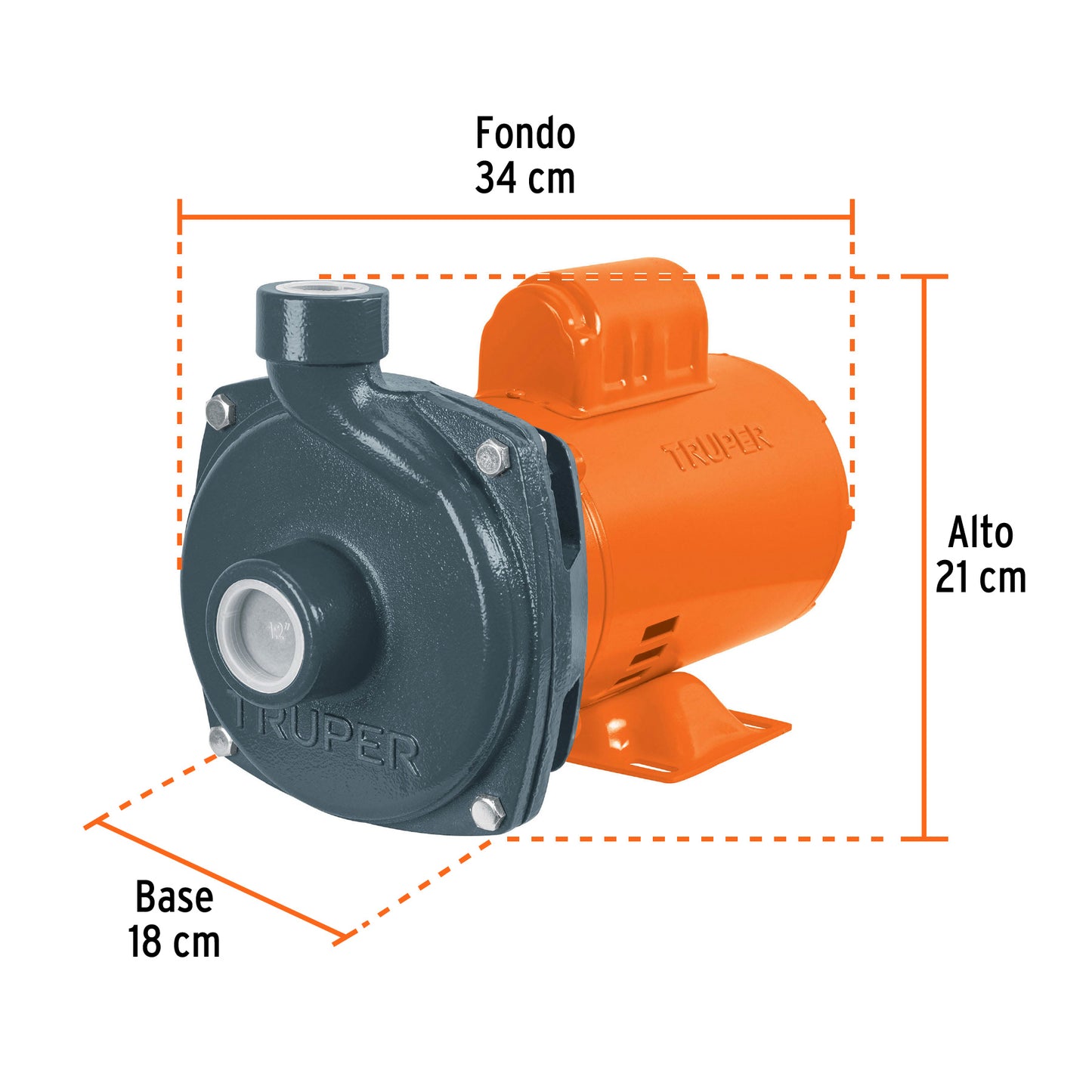 BOMBA PARA AGUA 1-HP TRUPER CENTRIFUGA BOAC-1A