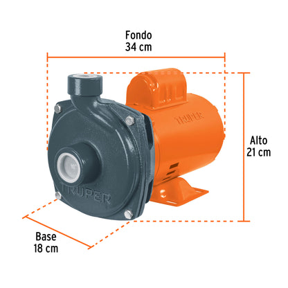 BOMBA PARA AGUA 1-HP TRUPER CENTRIFUGA BOAC-1A