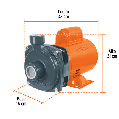 BOMBA PARA AGUA 3/4-HP TRUPER CENTRIFUGA BOAC-3/4A
