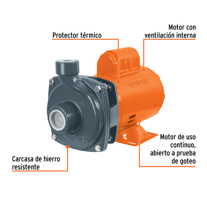 BOMBA PARA AGUA 3/4-HP TRUPER CENTRIFUGA BOAC-3/4A