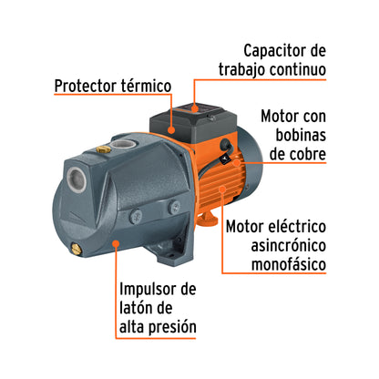BOMBA PARA AGUA 1/2-HP TRUPER TIPO JET