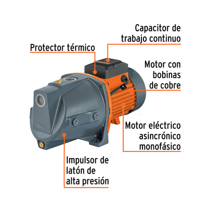 BOMBA PARA AGUA 1-HP TRUPER TIPO JET