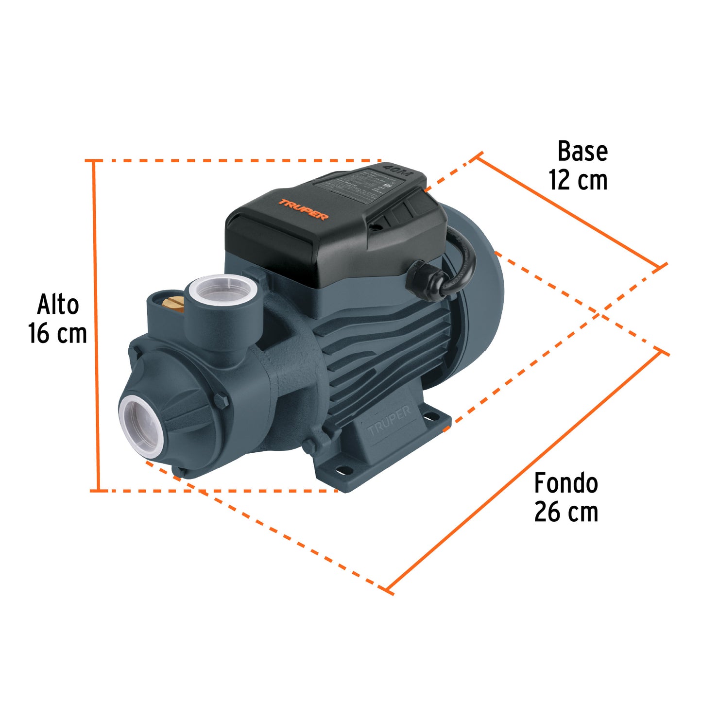 BOMBA PARA AGUA 1/2-HP TRUPER PERIFERICA BOAP-1/2A2