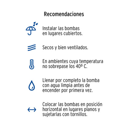 BOMBA PARA AGUA 1/2-HP FOSET PERIFERICA BOAP-1/2F