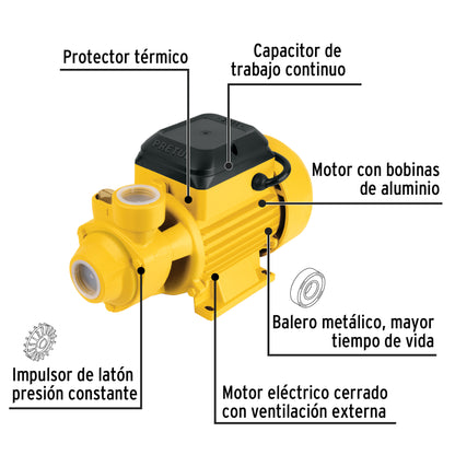 BOMBA PARA AGUA 1/2-HP PRETUL PERIFERICA BOAP-1/2P3