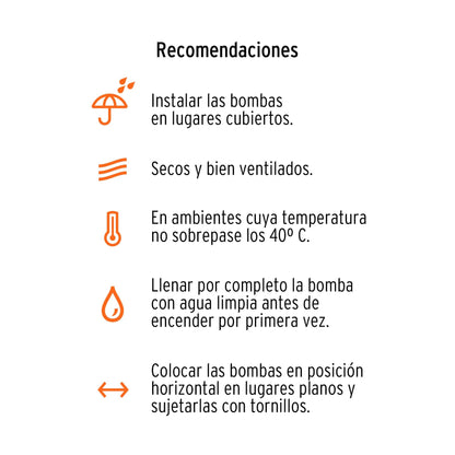 BOMBA PARA AGUA 1/2-HP TRUPER EXPERT PERIFERICA BOAP-1/2