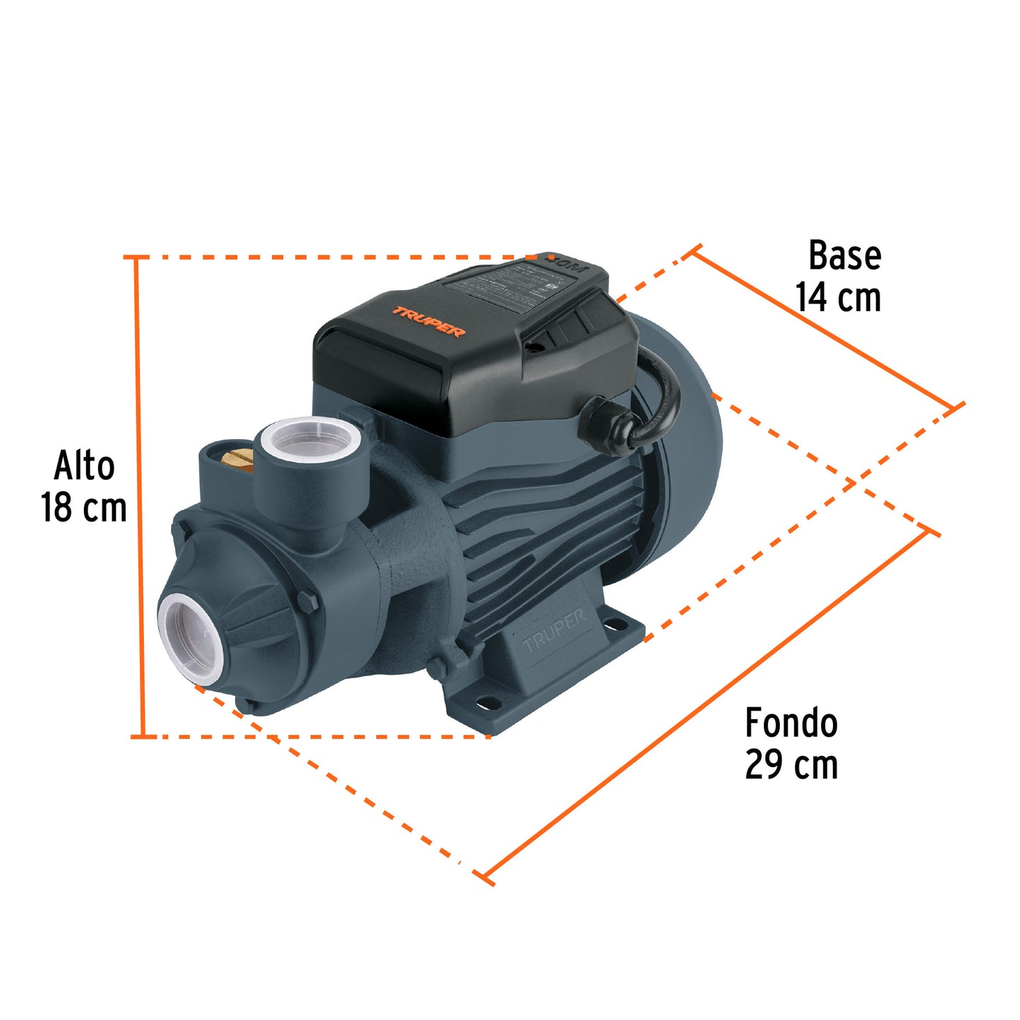BOMBA PARA AGUA 1-HP TRUPER PERIFERICA BOAP-1A2