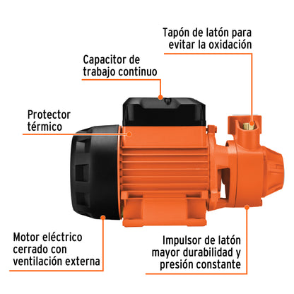 BOMBA PARA AGUA 1-HP TRUPER EXPERT PERIFERICA BOAP-1