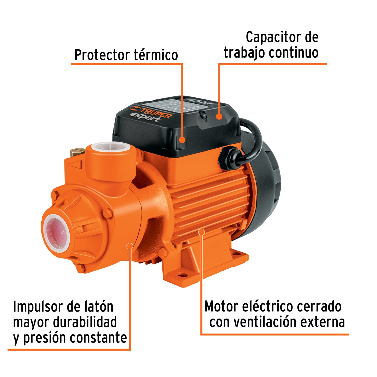 BOMBA PARA AGUA 3/4-HP TRUPER EXPERT PERIFERICA BOAP-3/4