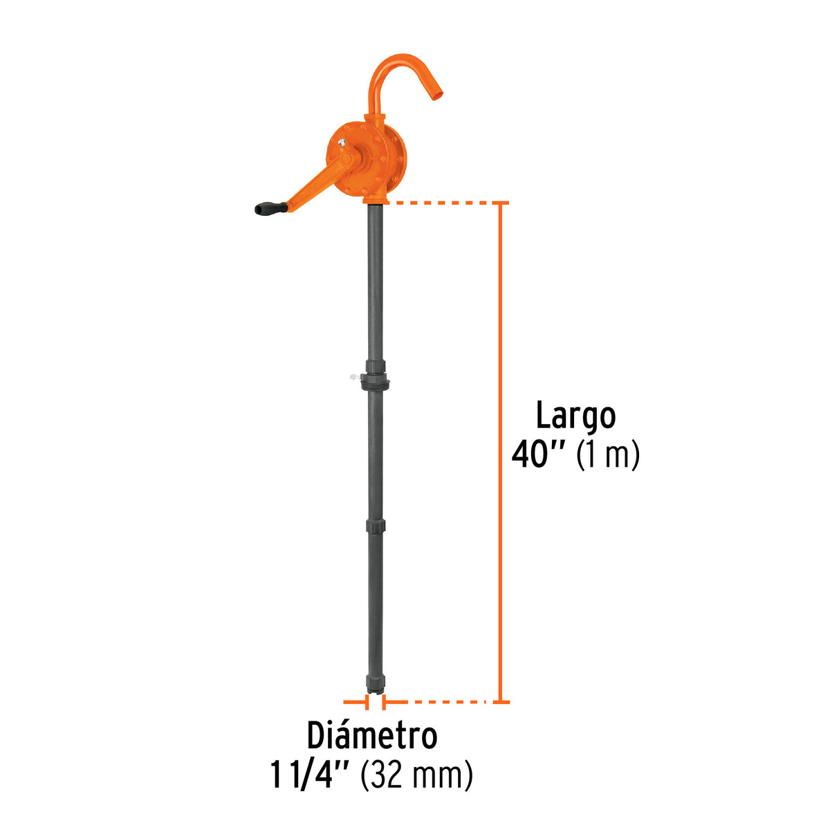 BOMBA MANUAL BARRIL METAL PARA ACIDOS 28 LTS BOMEX-28