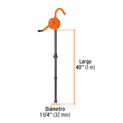 BOMBA MANUAL BARRIL METAL PARA ACIDOS 28 LTS BOMEX-28