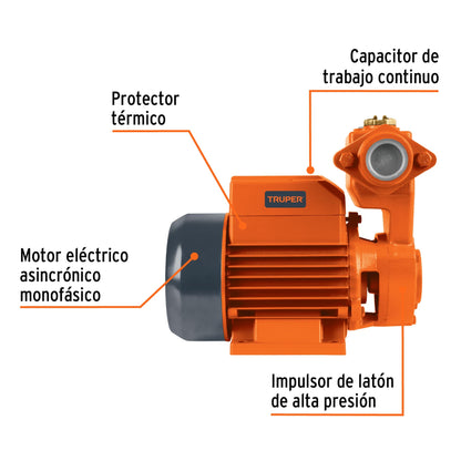 BOMBA PARA AGUA 1-2-HP TRUPER AUTOCEBANTE BOPA-1-2