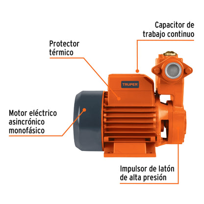 BOMBA PARA AGUA 3-4-HP TRUPER AUTOCEBANTE BOPA-3-4