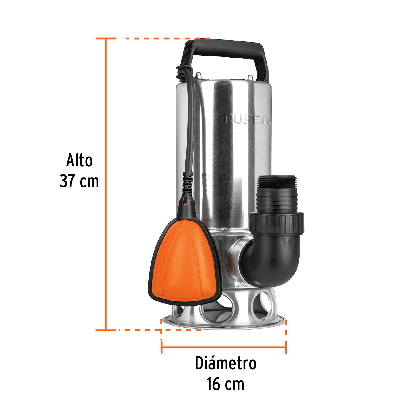 BOMBA PARA AGUA SUCIA 1-1/2HP SUMERGIBLE USO RUDO TRUPER