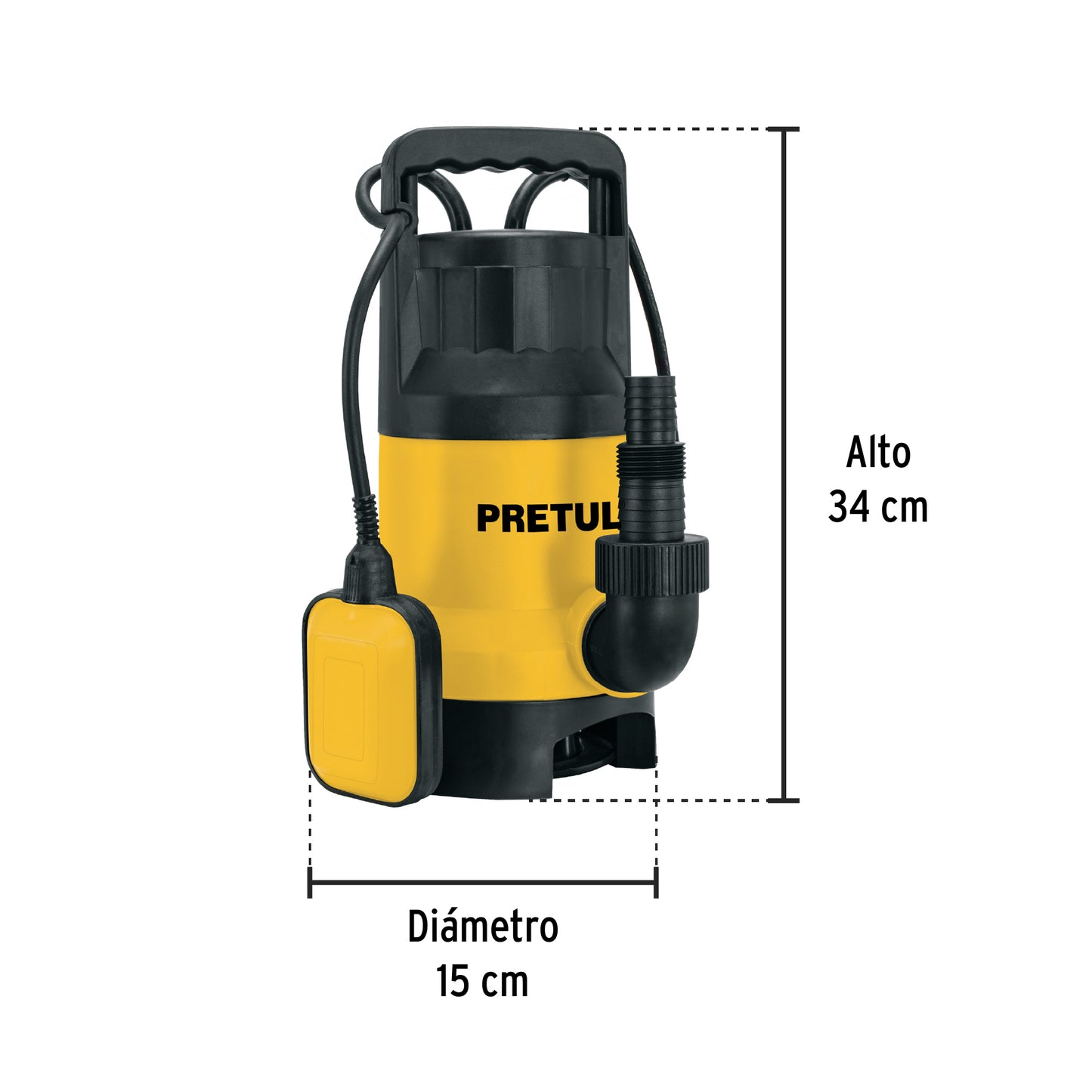 BOMBA PARA AGUA SUCIA 1-1/2-HP SUMERGIBLE PRETUL