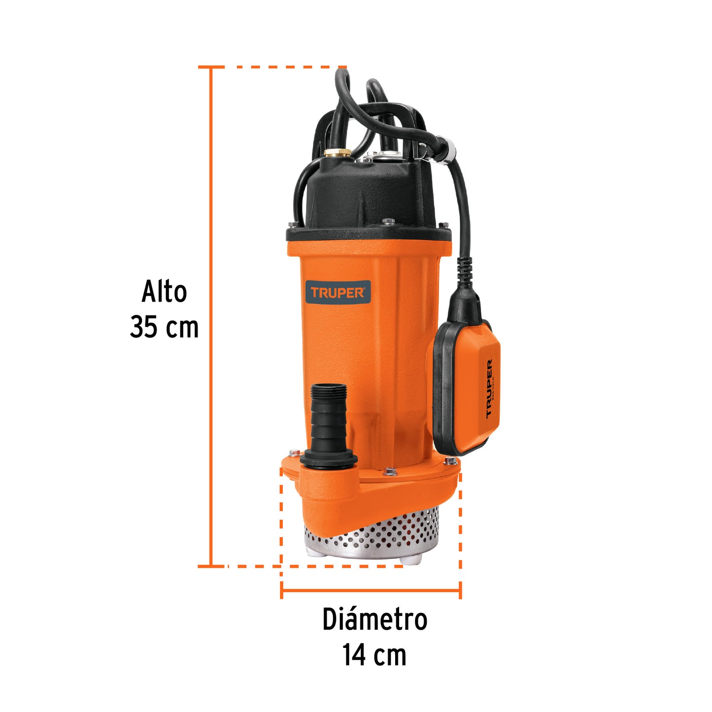 BOMBA PARA AGUA 1/2-HP TRUPER SUMERGIBLE