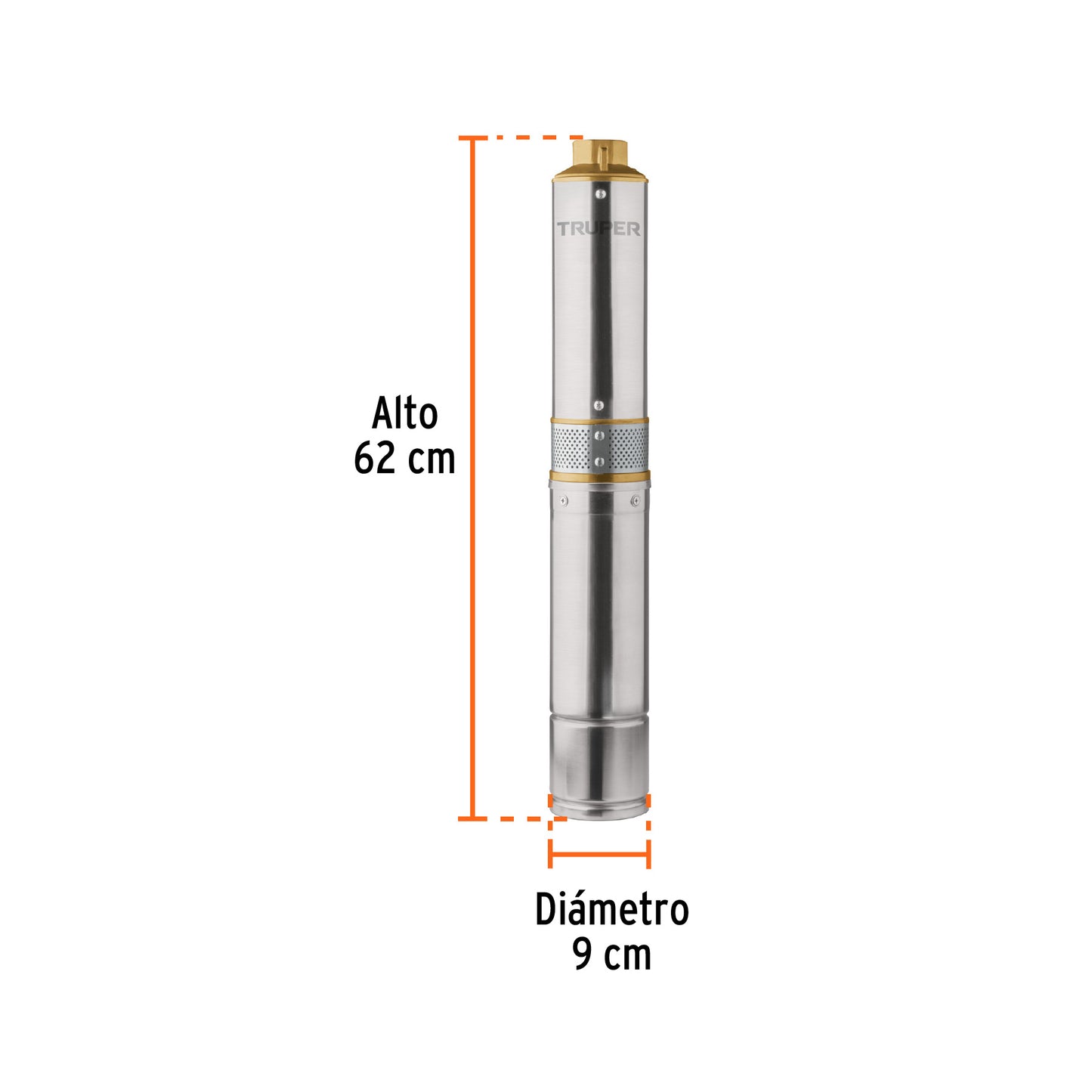 BOMBA PARA AGUA LIMPIA 1/2-HP 220V SUMERGIBLE TIPO BALA TRUPER
